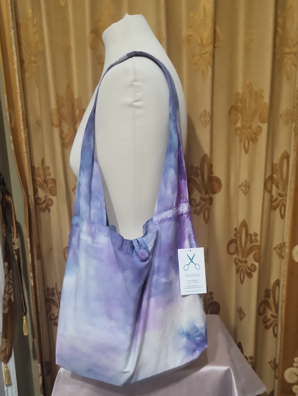 Custom Ice Dyed Shoulder Bag